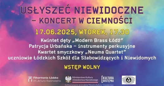 Plakat koncertu "Usłyszeć niewidoczne"