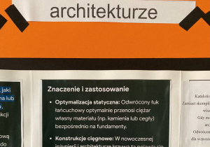 Praca ucznia o znaczeniu i zastosowaniu matematyki w architekturze.