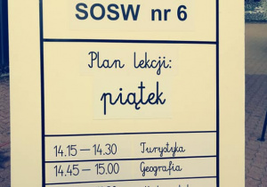 Plan lekcji w piątek 13 września: turystyka, geografia, matematyka