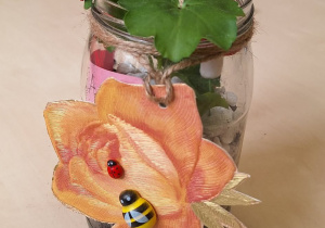 Zakończona praca - rośliny w słoiku.