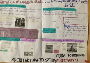 Praca ucznia o znaczeniu i zastosowaniu matematyki w architekturze.