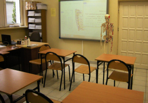 Pracownia anatomii i teorii masażu z tablicą multimedialną