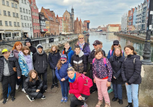 Uczniowie na gdańskiej starówce.
